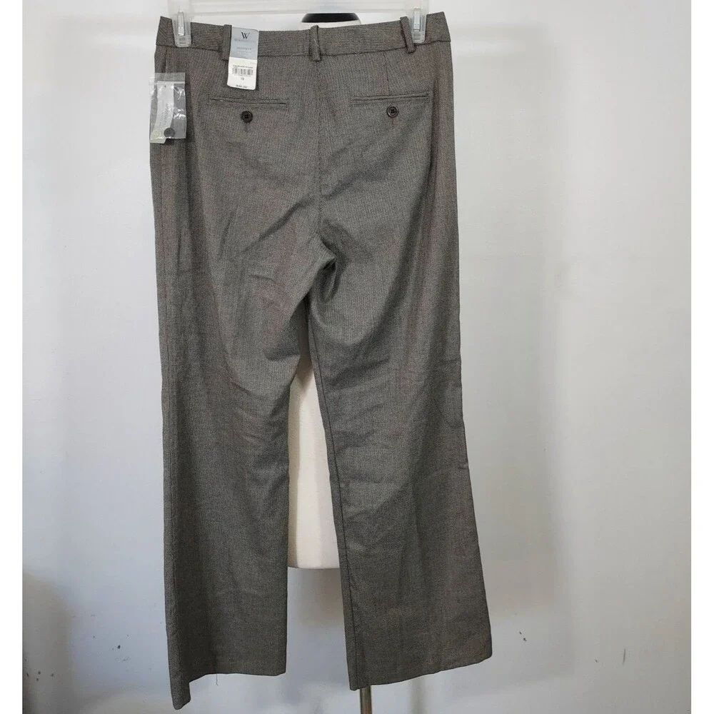 Worthington Dress Pants Womens Size 10 Tan Black Trouser Modern Fit Office NWT